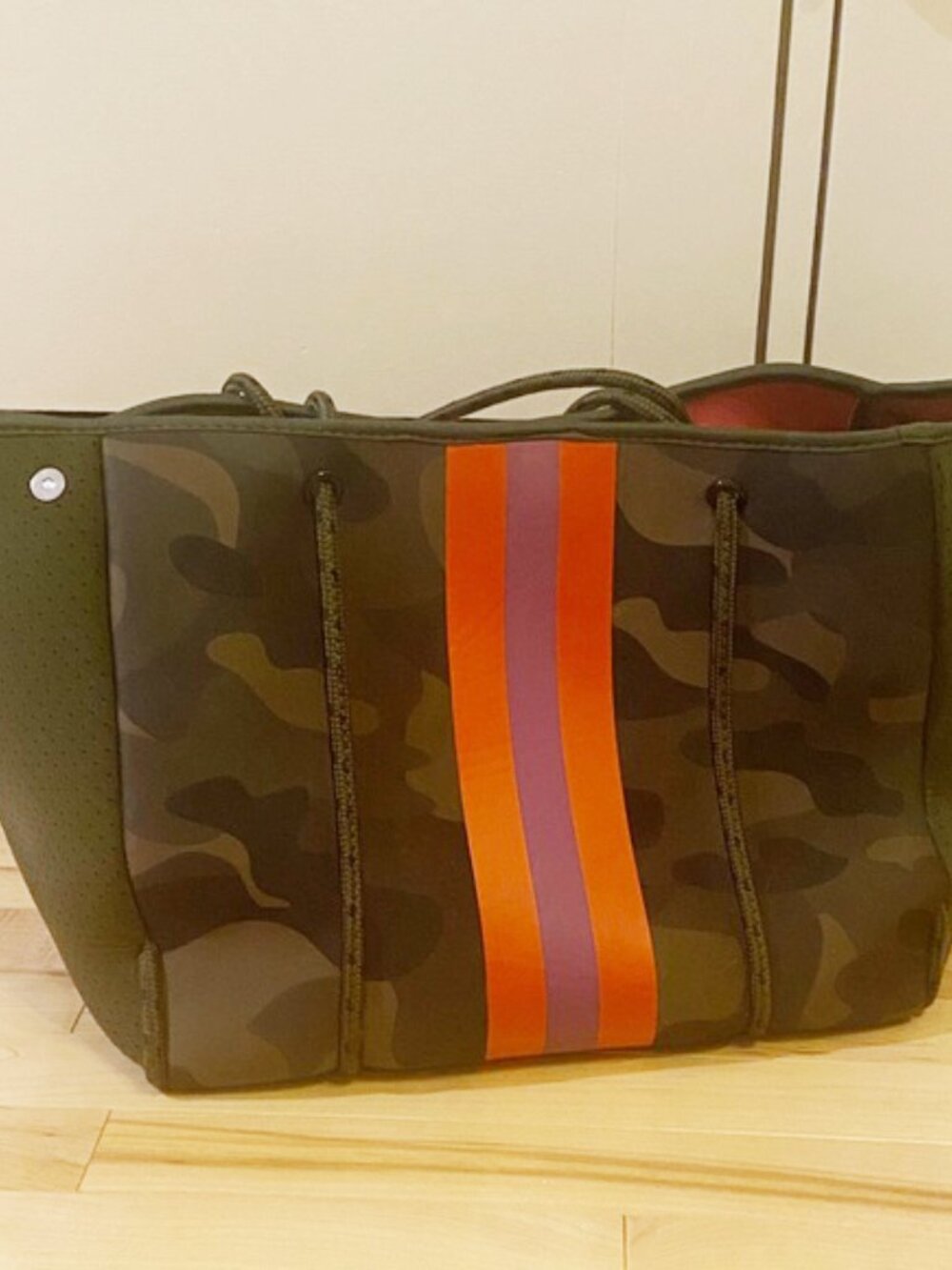 Camouflage Tote Bag with Stripes - Picture 3 of 4